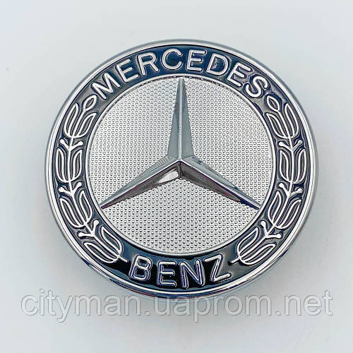 Эмблема Mercedes Benz (Мерседес) 57 мм Хром Черный ободок, цена 300 грн ...