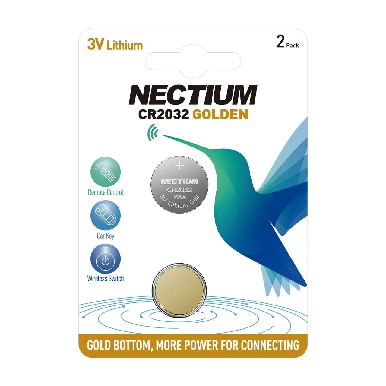 Літієва батарейка Nectium "таблетка" CR2032 2шт/уп blister (шт)