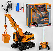 Підіймальний кран на радіокеруванні, акумулятор 3.7 V, підсвітка, звук, тріскачкова платформа