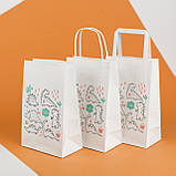 Пакети для дитячих подарунків 150*90*240 Крафт пакети для іграшок з малюнком "Динозаврики", фото 9