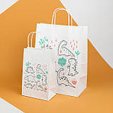 Пакети для дитячих подарунків 150*90*240 Крафт пакети для іграшок з малюнком "Динозаврики", фото 10