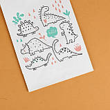 Пакети для дитячих подарунків 150*90*240 Крафт пакети для іграшок з малюнком "Динозаврики", фото 7