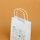 Пакети для дитячих подарунків 150*90*240 Крафт пакети для іграшок з малюнком "Динозаврики", фото 4