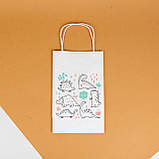 Пакети для дитячих подарунків 150*90*240 Крафт пакети для іграшок з малюнком "Динозаврики", фото 6