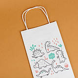 Пакети для дитячих подарунків 150*90*240 Крафт пакети для іграшок з малюнком "Динозаврики", фото 8