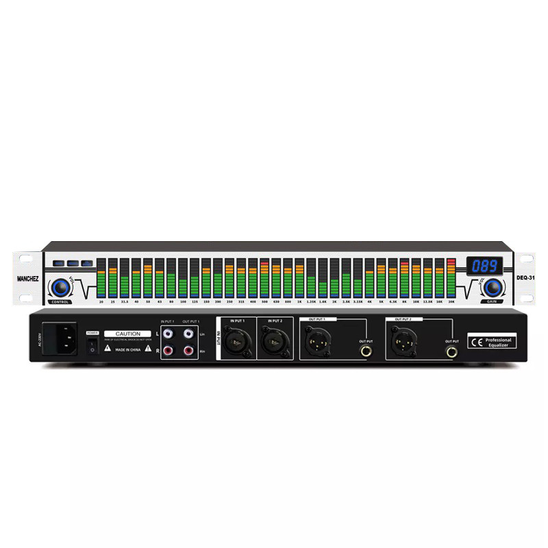 Цифровий двоканальний графічний еквалайзер Manchez MZ31 (31 смуга), фото 1