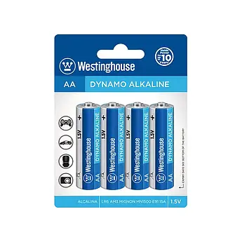 Батарейки лужні АА Westinghouse Dynamo Alkaline AA LR6 889554000014