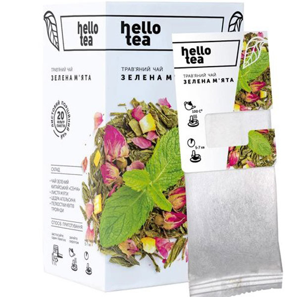 Чай трав'яний Hello tea "Зелена м ята", фото 1