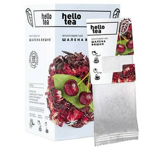 Купить Чай фруктовый Hello tea "Безумная вишня", цена 69 грн — Prom.ua ...
