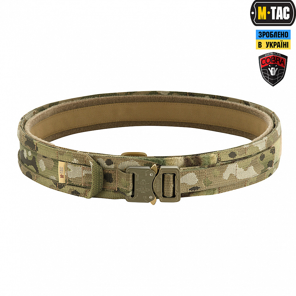 Військово-тактичний чоловічий ремінь поясний M-TAC COBRA BUCKLE, колір мультикам розмір XL/XXL