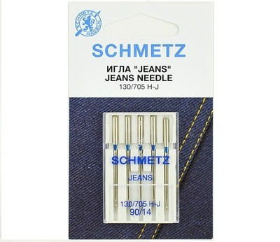 Голки Schmetz "Jeans" №90 для джинсових і щільних тканин