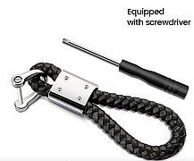 Брелок для ключів шкіряний косичка Fiat (Фіат), фото 5