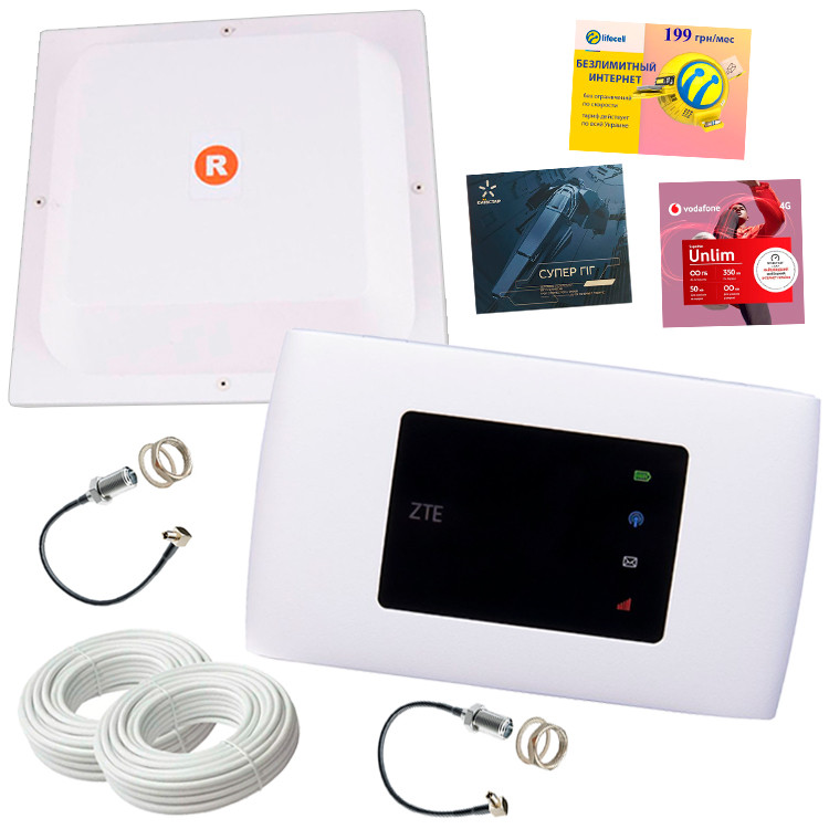 4G Wi-Fi комплект (роутер ZTE MF 920 + антена МІМО 17 ДБ)