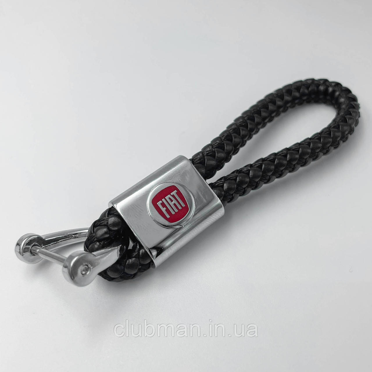 Брелок для ключів шкіряний косичка Fiat (Фіат)