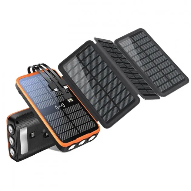 Зовнішній акумулятор на сонячних батареях PowerBank iBattery L3S4W 30000 mAh