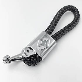 Брелок для ключів шкіряний косичка RENAULT (Рено)