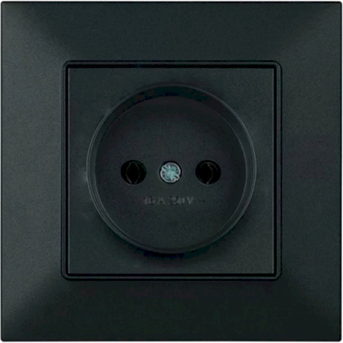 Розетка чорна без заземлення Panasonic Arkedia Slim, фото 1