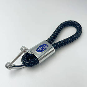 Брелок для ключів шкіряна косичка SUBARU (Субару)