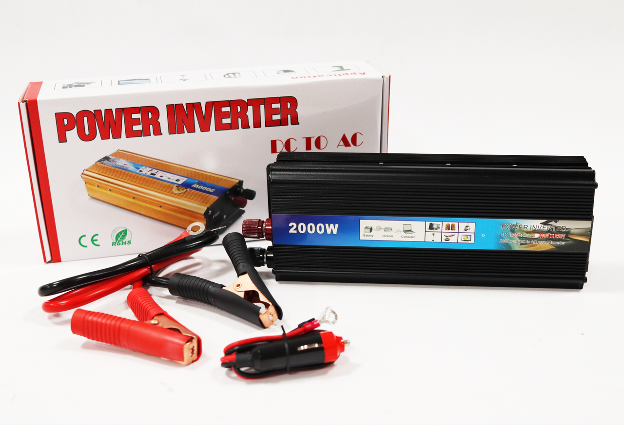 Перетворювач із захистом від короткого замикання Power Inverter SSK-2000W 12V