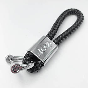 Брелок для ключів шкіряна косичка Jeep (Джип)