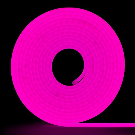 Світлодіодна стрічка NEON 12В PROLUM 6x12 IP68 Світло-рожева, Series "FX" PRO