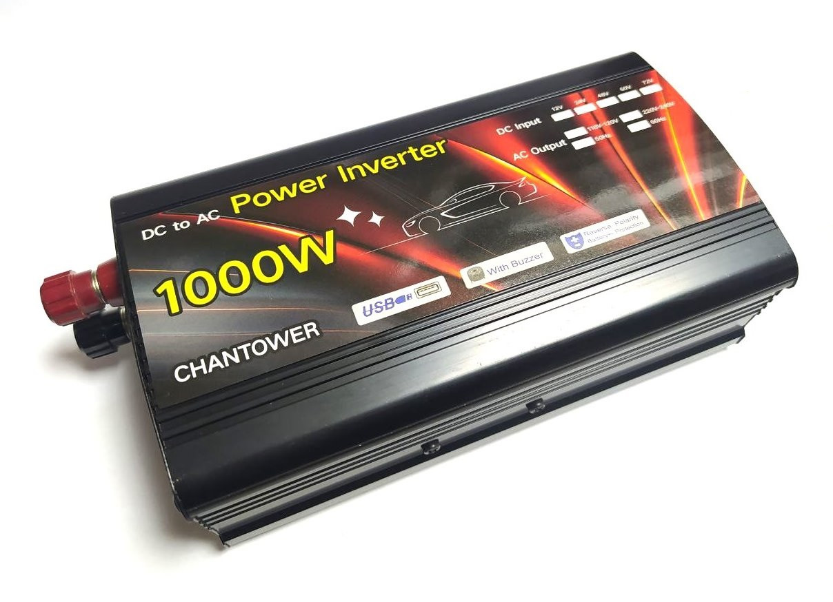 Інвертор з 12V в 220V 500W UP-1000W + USB з апроксимованою синусоїдою
