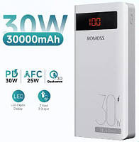 Зовнішній акумулятор Romoss Sense8ps pro 30000mAh зі швидким заряджанням 30W, Power Bank ROMOSS Павербанк