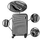 Комплект дорожніх валіз 3шт Набір пластикових валіз FLY 2062 ABS пластик 4-колеса 3шт L/M/S М'ята, фото 2