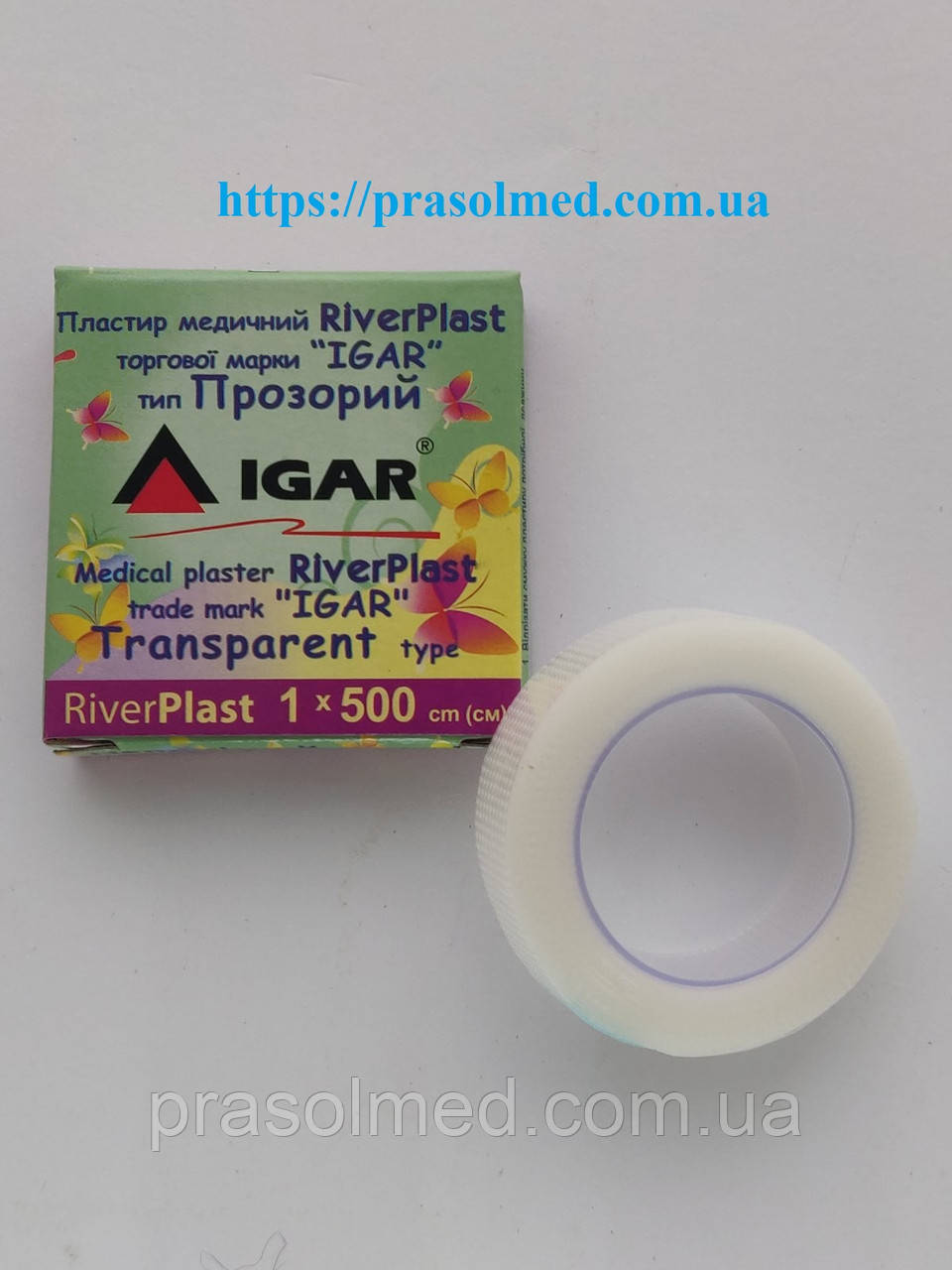 Пластырь медицинский 1см х 500см RiverPlast ТМ "IGAR" прозрачный (на полиэтиленовой основе) - фото 1 - id-p1735061548