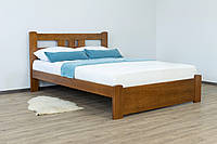 Двуспальная кровать Геракл из массива бука с низким изножьем