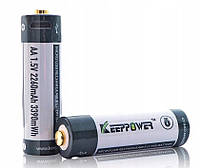 Аккумулятор KeepPower AA (R6) 2260 mAh Li-Ion 1,5V micro-USB 1шт