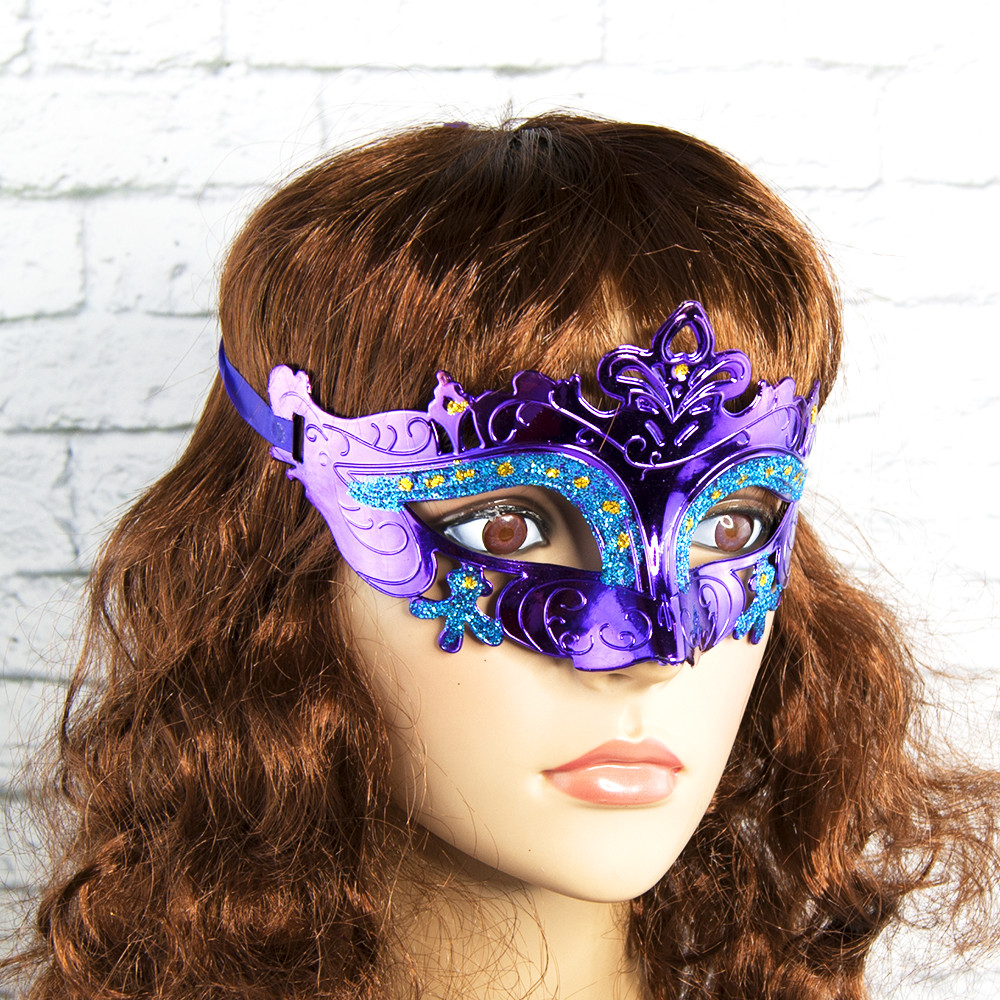 Венеціанська маска Луїза фіолетова