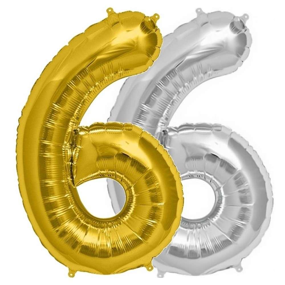 Кулька Цифра 45см золото 6
