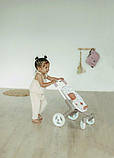 Коляска Smoby Baby Nurse Прогулянка з поворотними колесами Рожева пудра (251218), фото 6