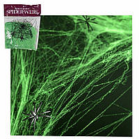 Павутиння з павуками 20гр зелене
