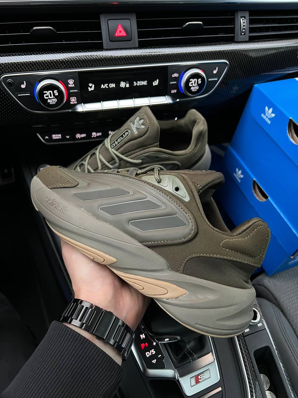 Чоловічі кросівки Adidas Ozelia Originals Khaki (Хакі) Взуття Ададас Озелія Оріджинал текстиль В'єтнам