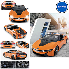 Машинка на пульті керування Rastar BMW i8 Roadster (95560) 1:14 радіокерована машинка для дітей жовтогарячий