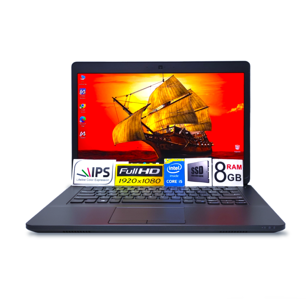 Бізнес Ноутбук Dell Latitude 5480 14.1 IPS FHD Core  i5-6440HQ  4 ядра 8GB Ram SSD256GB Intel HD