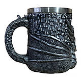 3D кухоль “Сірий Дракон”, 500 мл, фото 3