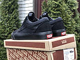 Чоловічі кеди Vans Old Skool текстильні спортивні стильні чорні, фото 5