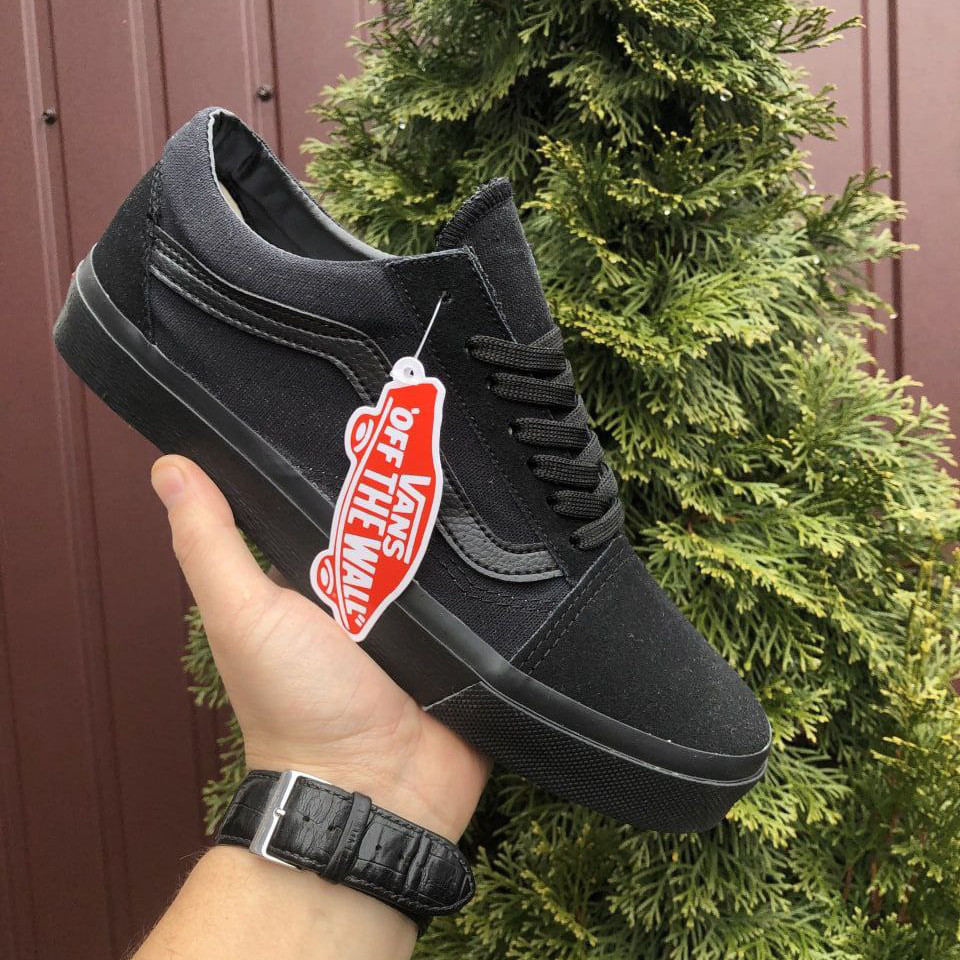 Чоловічі кеди Vans Old Skool текстильні спортивні стильні чорні