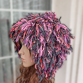 Шапка-перука - Новорічна шапка - стильна шапка для жінок, чоловіків та підлітків - Шапка - прикол