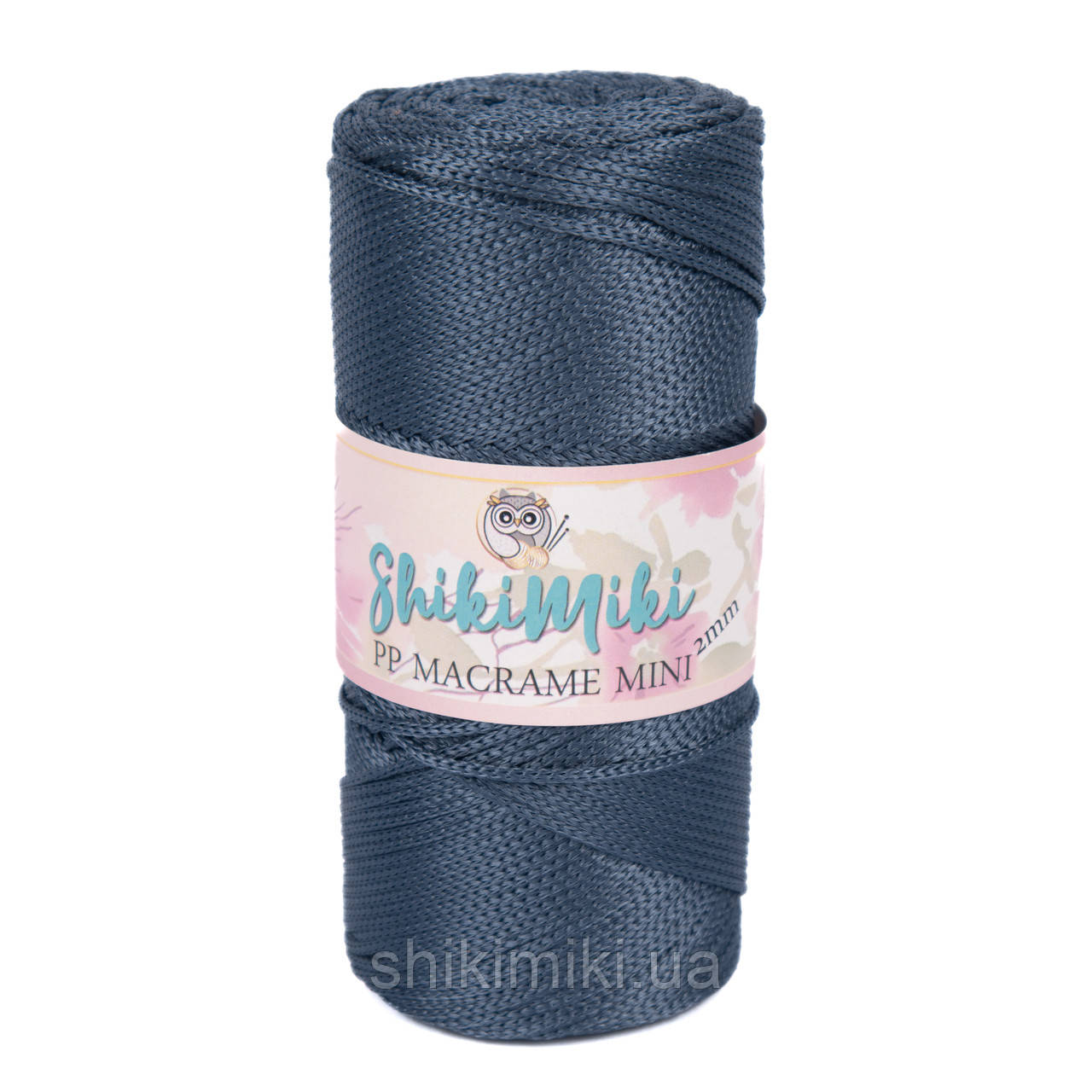 Трикотажний шнур поліпропіленовий PP Macrаme Mini, колір Синій джінс, фото 1