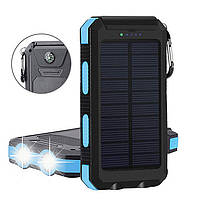 Power Bank Solar ES1600 павербанк + фонарик + компас с солнечной панелью 16000 mAh Влагозащищен (код: ES16000)