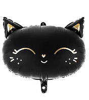 Фольгированный шар большая фигура упаковка Кошка черная 44х48см Китай в упаковке