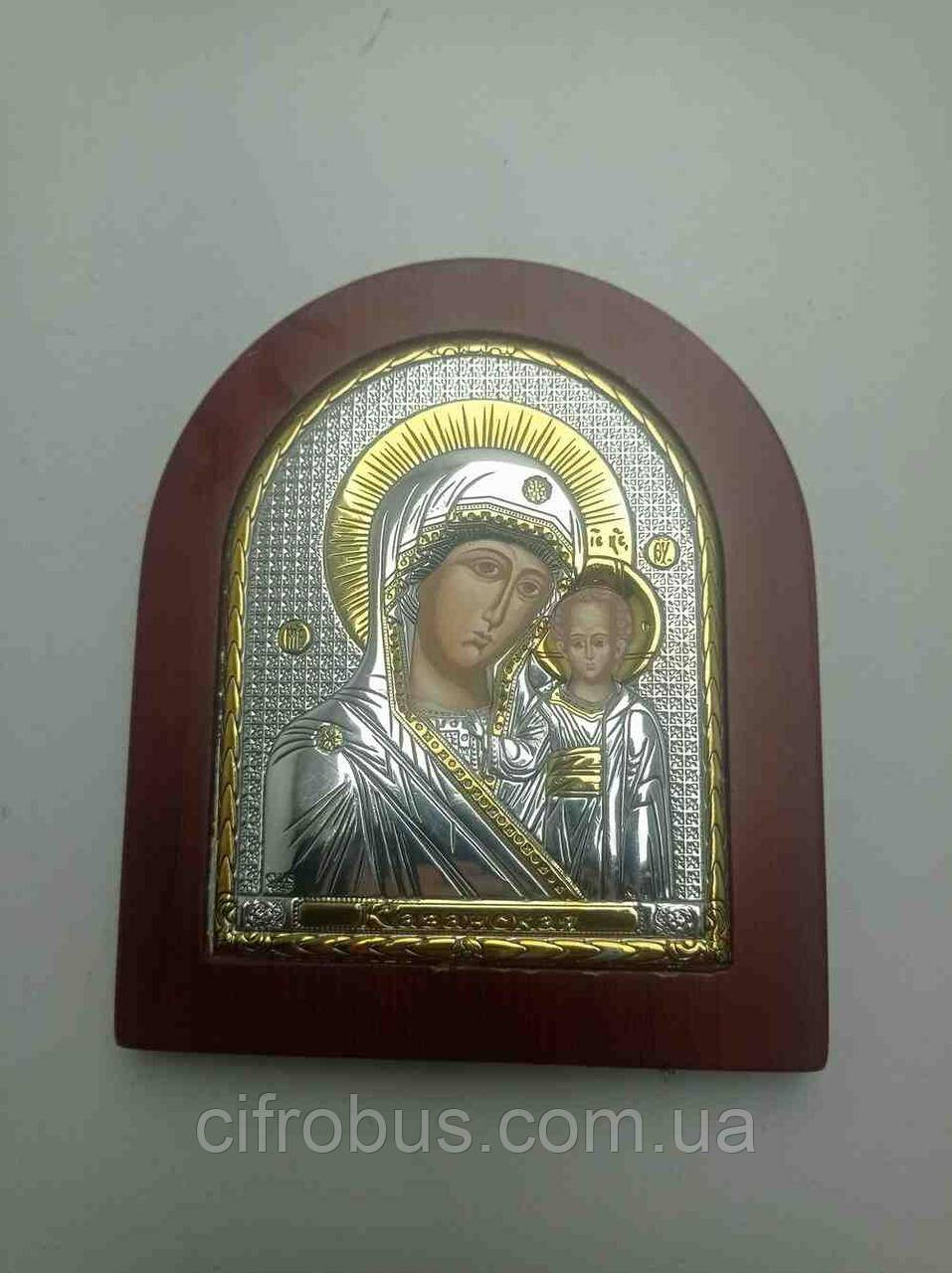 Икона Б/У Серебряная Икона Казанская Богородицы 130х108 Silver Axion ...