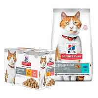 Сухий корм Хіллс для кастрованих котів Hills Science Plan Sterilised Cat Young Adult Chicken 3кг, фото 3