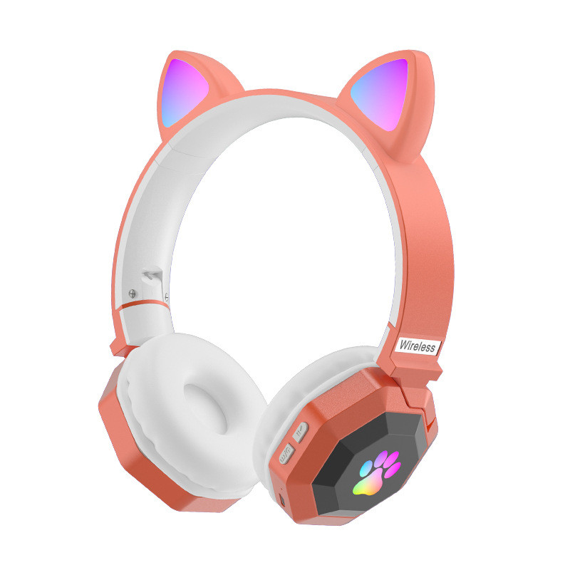 Навушники Котячі Вушка бездротові Bluetooth з підсвічуванням і мікрофоном, mp3, MicroSD, FM радіо, Cat Ear