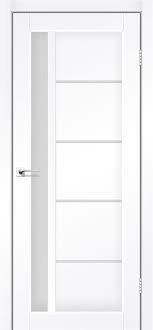 Двері міжкімнатні KDF Grand скло сатин [ПВХ] Білий Мат, фото 1