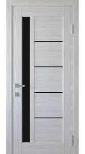 Двері міжкімнатні Grand чорне скло [ПВХ] Бук Шале, Бук Графіт, Вільха Норвезька, Вільха Італійська, Каштан, фото 1